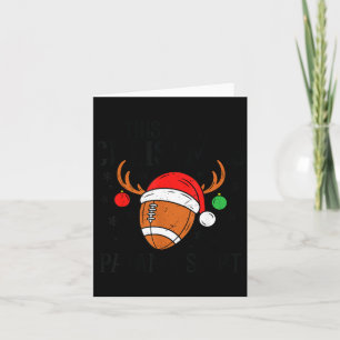 Tarjeta Camiseta de pijama de fútbol de Navidad Santa Clau
