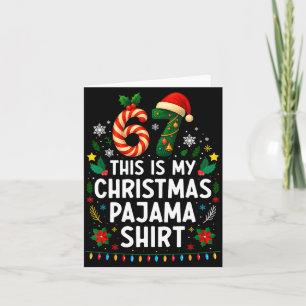 Tarjeta Camiseta de pijama de Navidad 67 6 7 Meme divertid