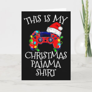 Tarjeta Camiseta de pijama de Navidad Controlador de video