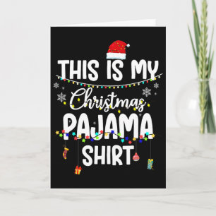 Tarjeta Camiseta de pijama de Navidad familiar divertida P