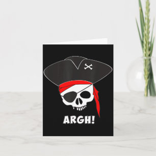 Tarjeta Camiseta de pirata Argh divertido disfraz de Hallo