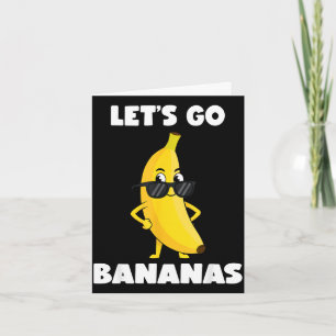 Tarjeta Camiseta de plátanos divertidos, plátano lindo, di
