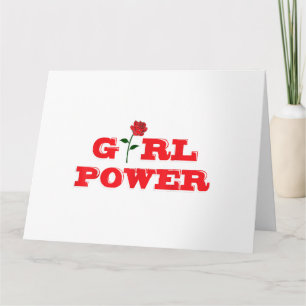 Tarjeta Camiseta de poder chica - Mujeres increíbles femin