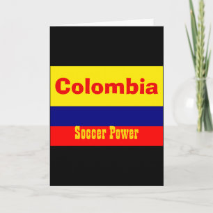 Tarjeta Camiseta de poder de fútbol de Colombia 