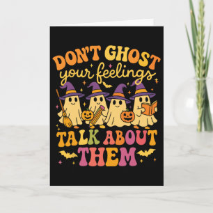 Tarjeta Camiseta de Psicólogo Escolar de Halloween No te A