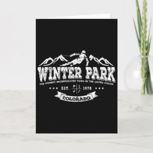 Tarjeta Camiseta de Pueblo de Esquí de Winter Park para Es