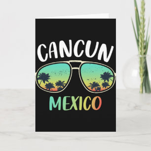 Tarjeta Camiseta de recuerdo de Cancún México para familia