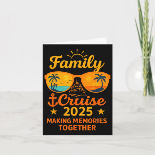 Tarjeta Camiseta de recuerdo de vacaciones de crucero fami