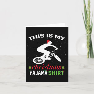 Tarjeta Camiseta de regalo de Navidad para piloto de Bmx P