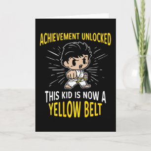 Tarjeta Camiseta de regalo para niños de karate cinturón a