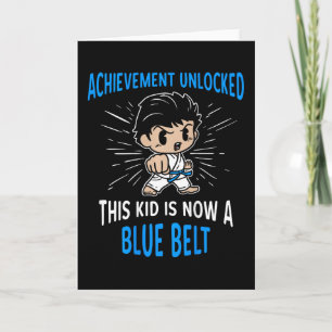 Tarjeta Camiseta de regalo para niños de karate cinturón a