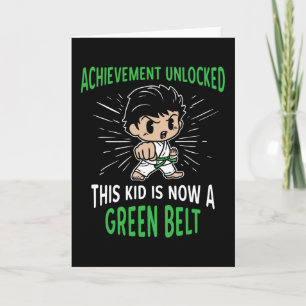 Tarjeta Camiseta de regalo para niños estudiante de karate