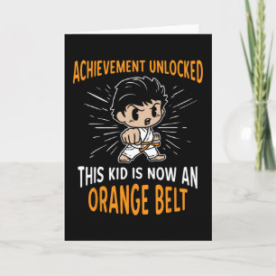 Tarjeta Camiseta de regalo para niños estudiante de karate