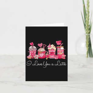 Tarjeta Camiseta de San Valentín de café Te quiero mucho