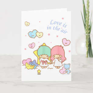Tarjeta Camiseta de San Valentín Little Twin Stars Love Is