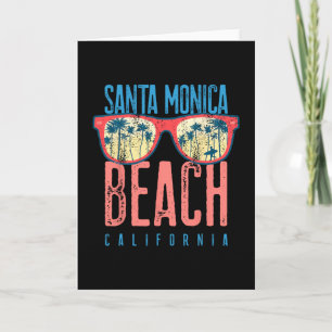 Tarjeta Camiseta de Santa Mónica Playa California Vacacion