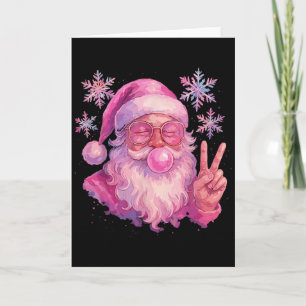 Tarjeta Camiseta de Santa soplando burbujas de chicle Nk, 