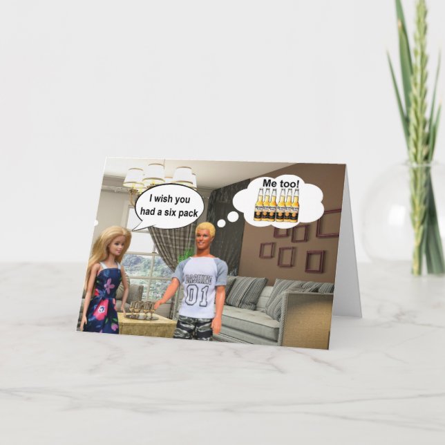 Tarjeta ¡Camiseta de six pack! (Anverso)