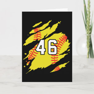 Tarjeta Camiseta de Softbol Número #46 Jerse del fanático