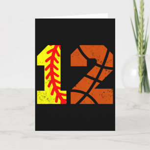 Tarjeta Camiseta de Softll Sketll Número 12 divertida para