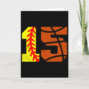 Tarjeta Camiseta de Softll Sketll Número 15 divertida para