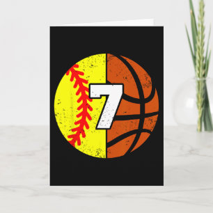 Tarjeta Camiseta de Softll Sketll Número 7 Divertido Cumpl
