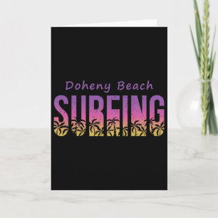 Tarjeta Camiseta de surf de Doheny State Beach, retro Cali