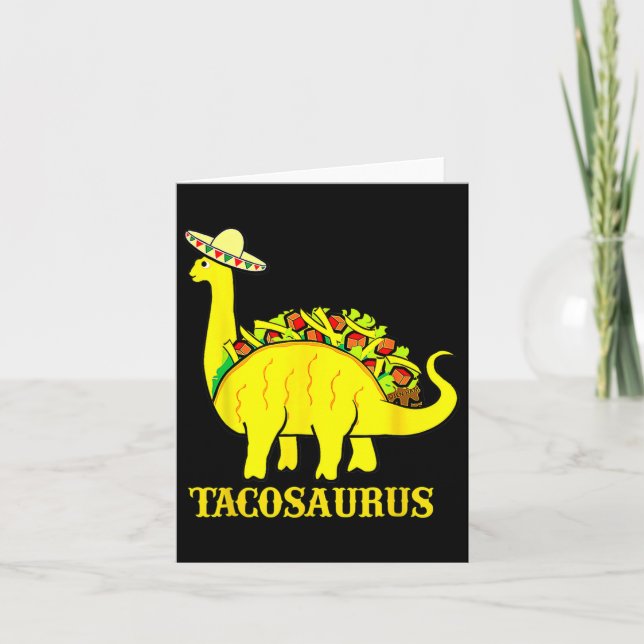 Tarjeta Camiseta de Tacosaurus Cinco De Mayo Dinosaurio Di (Anverso)
