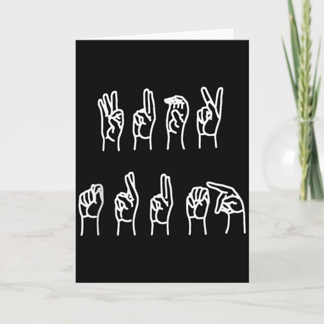 Tarjeta Camiseta de tanque sutil de lenguaje de señas Asl  (Anverso)