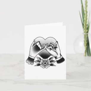 Tarjeta Camiseta de tatuaje tradicional - Corazón con prom