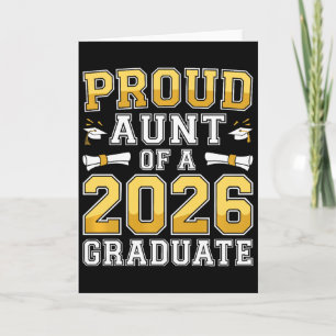 Tarjeta Camiseta de Tía Orgullosa de una Graduada de 2026