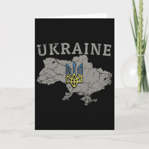 Tarjeta Camiseta de Ucrania Zelensky Bandera ucraniana Tri
