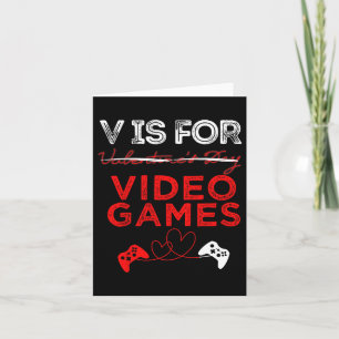 Tarjeta Camiseta de V es para videojuegos Gamer para San V