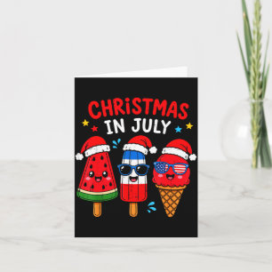 Tarjeta Camiseta de vacaciones de verano divertida helado