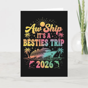 Tarjeta Camiseta de vacaciones en crucero Aw Ship Es una d