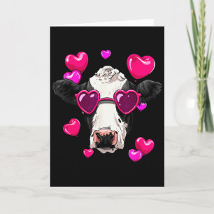 Tarjeta Camiseta de vacas día de San Valentín Cabeza de va