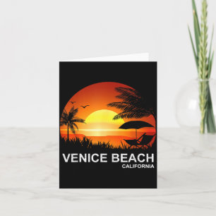 Tarjeta Camiseta de verano de Venice Beach Palma vintage