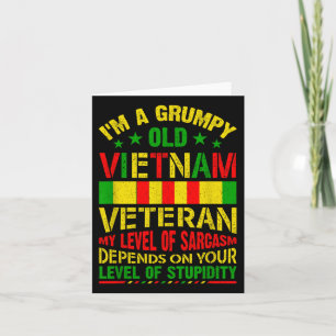 Tarjeta Camiseta de veterano gruñón de la guerra de Vietna