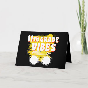 Tarjeta Camiseta de Vibraciones de 11º Grado de vuelta al 