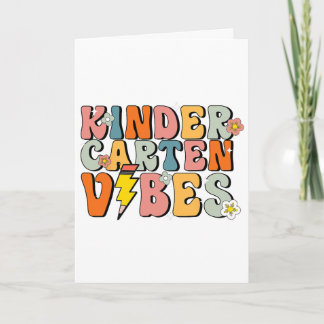 Tarjeta Camiseta de vibraciones de jardín de infancia Retr