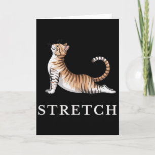 Tarjeta Camiseta de yoga de gato elástico Calma Lance Anim
