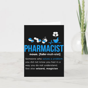 Tarjeta Camiseta definición de farmacéutico regalo diverti
