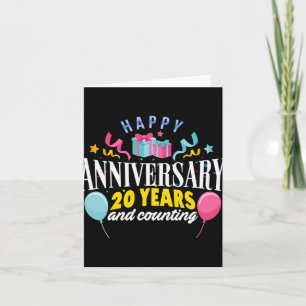 Tarjeta Camiseta del 20° Aniversario Boda para parejas 20