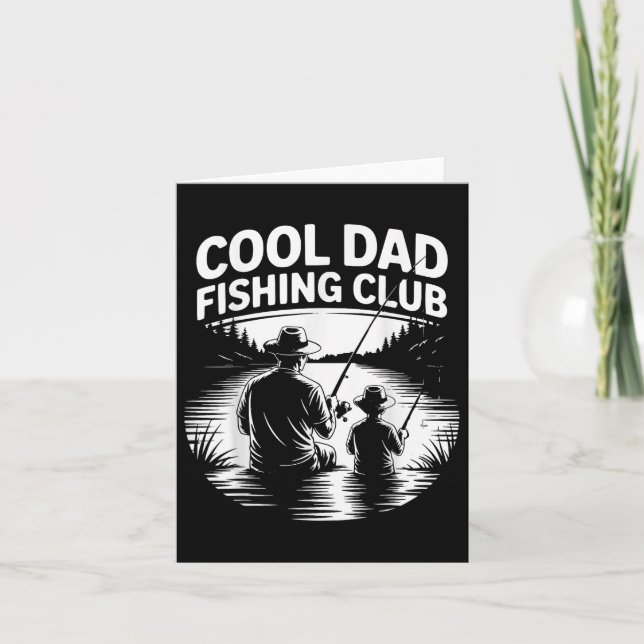 Tarjeta Camiseta del Club de Pesca Cool Dad Father's Day L (Anverso)