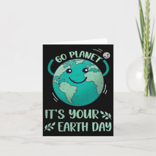 Tarjeta Camiseta del Día de la Tierra Lindo Feliz Día de l