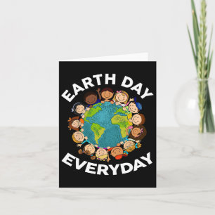 Tarjeta Camiseta del Día de la Tierra Todos los Días Niños