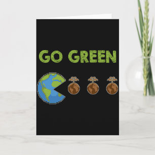Tarjeta Camiseta del Día de la Tierra Ve Verde_1 