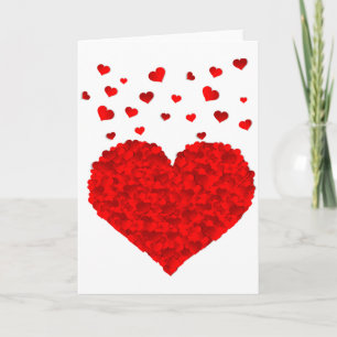 Tarjeta Camiseta del Día de San Valentín Corazón Rojo Herm