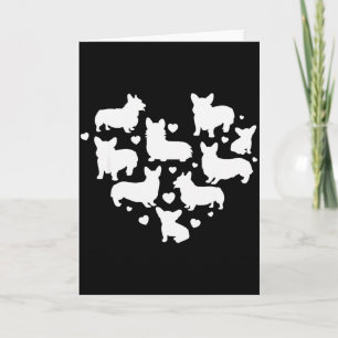 Tarjeta Camiseta del Día de San Valentín de Corgi Perro Li