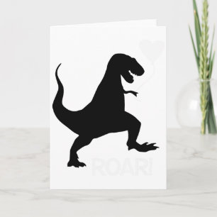 Tarjeta Camiseta del Día de San Valentín de Dinosaurio 